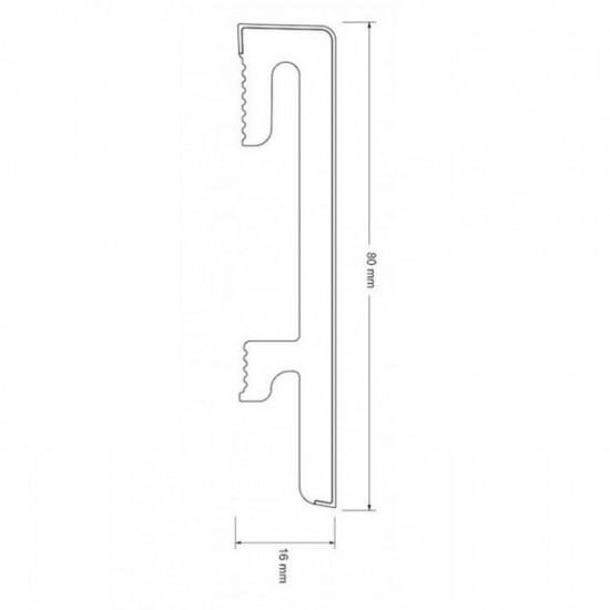 Grīdlīstes BRAVO 80 unique oak