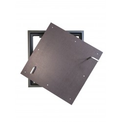 Tērauda grīdas lūka 1000mm x 1000mm  bez eņģēm ar noņemamam durvīm ar divām durvju slēdzeņiem