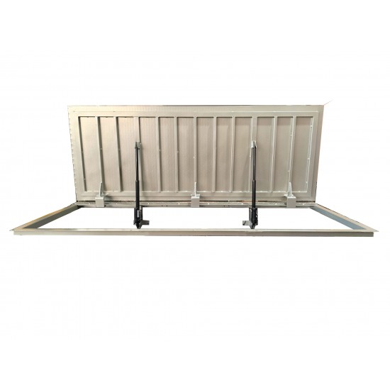 Grīdas 150 cm x 150 cm tehniskā lūka no nerūsējošā tērauda