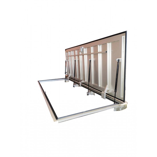 Grīdas 150 cm x 150 cm tehniskā lūka no nerūsējošā tērauda