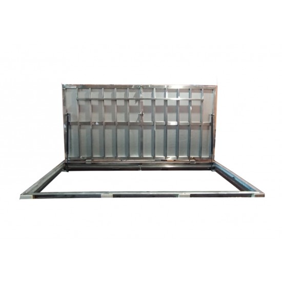 Nerūsējošā tērauda grīdas piekļuves durvis 90 cm x 220 cm H iekštelpām un ārtelpam