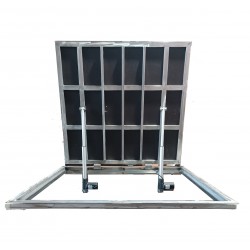 Grīdas nerūsējošā tērauda 100 cm x 100 cm  tehniskā  lūka