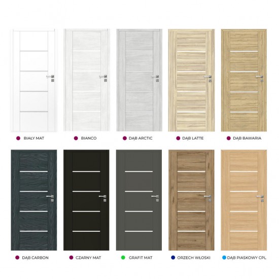 EKO finierētas durvis ar karbu MOBI-10