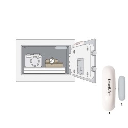 Mēbeļu seifs STARK 3856 ar elektrisko slēdzeni.Ar atvēršanas paziņojumiem